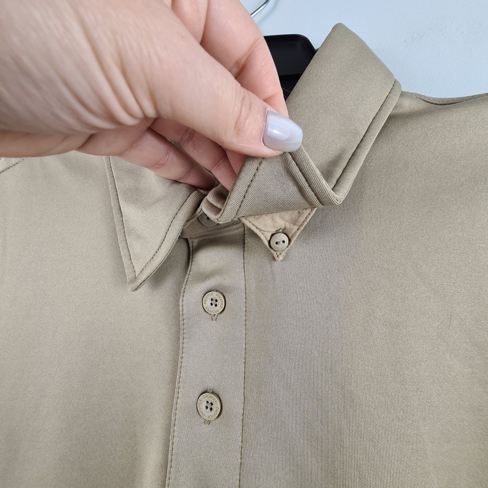 Propper Mens F5341 Tactical Polo Shirt Tan Short Sleeve Mic Clips Size Medium - Picture 8 of 11